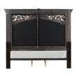 Furniture of America Byrne Wood Tufted Headboard Panel King Bed in Espresso