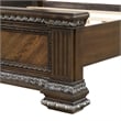 Furniture of America Byrne Wood Tufted Headboard Panel King Bed in Espresso