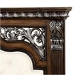 Furniture of America Byrne Wood Tufted Headboard Panel King Bed in Espresso