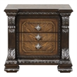 Furniture of America Byrne Wood Dovetail Espresso 3-Drawer Nightstand with USBs