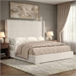 Furniture of America Plutforn Chenille Mattress Ready King Bed in White