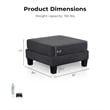 Furniture of America Reese Chenille and Wood Storage Ottoman in Dark Gray