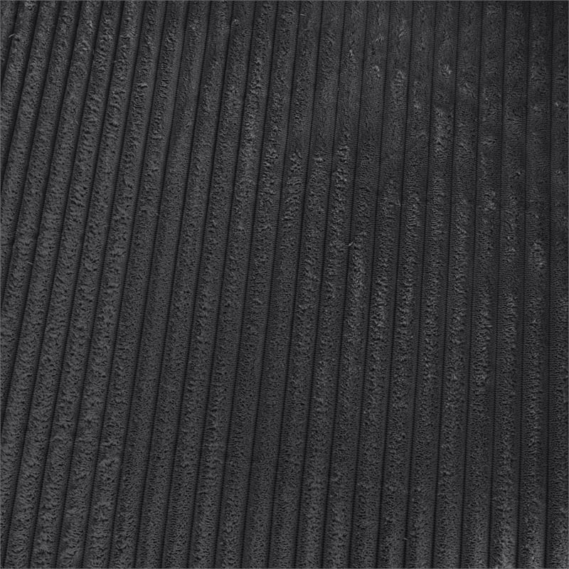 Furniture of America Reese Chenille and Wood Storage Ottoman in Dark Gray