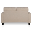 Furniture of America Reese Fabric and Wood Beige Loveseat with Cup Holders