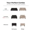 Furniture of America Reese Fabric and Wood Beige Loveseat with Cup Holders