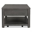 Furniture of America Selyra Wood Open Shelf Gray Coffee Table with Casters