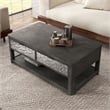 Furniture of America Selyra Wood Open Shelf Gray Coffee Table with Casters