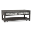 Furniture of America Selyra Wood Open Shelf Gray Coffee Table with Casters