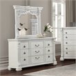 Furniture of America Byrne Wood Dovetail White 9-Drawer Dresser with Mirror
