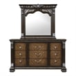 Furniture of America Byrne Wood Dovetail Espresso 9-Drawer Dresser with Mirror