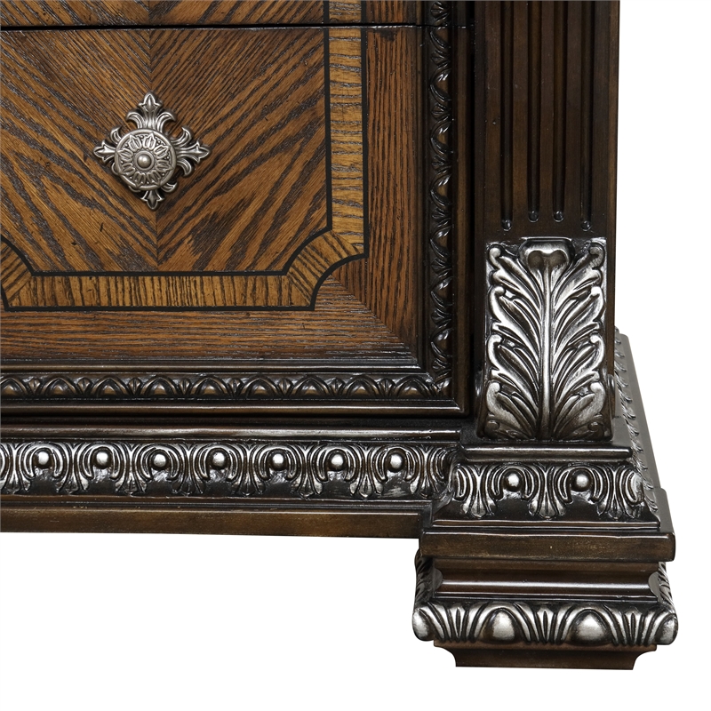 Furniture of America Byrne Wood Dovetail Espresso 9-Drawer Dresser with Mirror