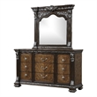 Furniture of America Byrne Wood Dovetail Espresso 9-Drawer Dresser with Mirror
