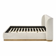 Furniture of America Eleanora Fabric and Wood Mattress Ready King Bed in White