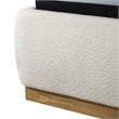 Furniture of America Eleanora Fabric and Wood Mattress Ready Queen Bed in White