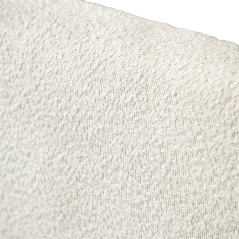 Furniture of America Eleanora Fabric and Wood Mattress Ready Queen Bed in White