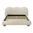 Furniture of America Lunaria Fabric and Wood Mattress Ready King Bed in White