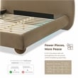 Furniture of America Lunaria Fabric and Wood Mattress Ready King Bed in White