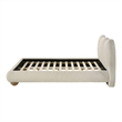 Furniture of America Lunaria Fabric and Wood Mattress Ready King Bed in White