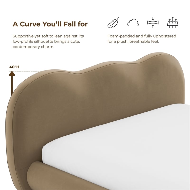 Furniture of America Lunaria Fabric and Wood Mattress Ready Queen Bed in White