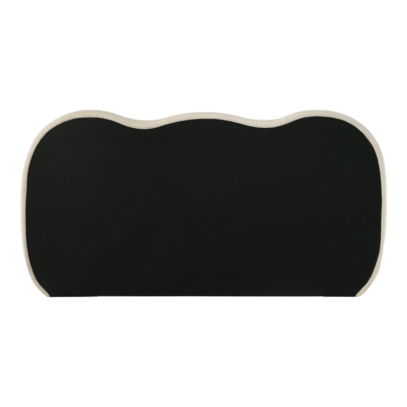 Furniture of America Lunaria Fabric and Wood Mattress Ready Queen Bed in White