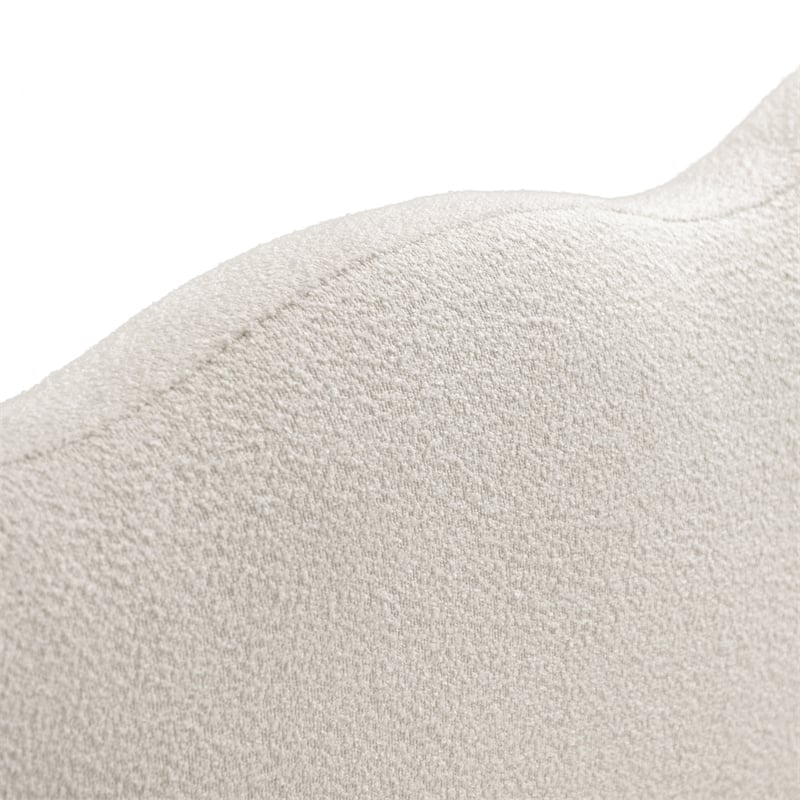 Furniture of America Lunaria Fabric and Wood Mattress Ready Queen Bed in White