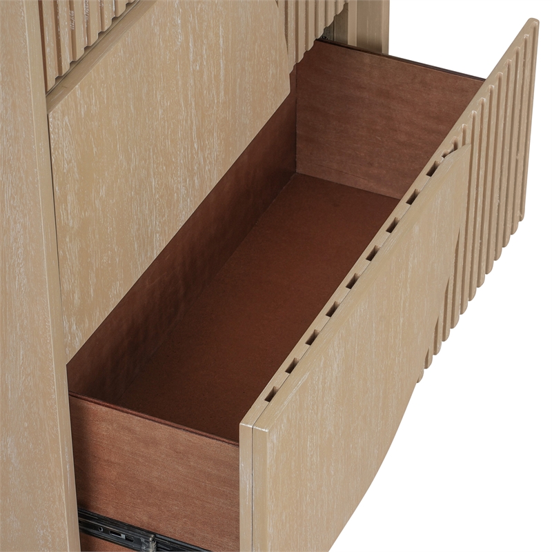 Furniture of America Tissen Wood Dovetail 4-Drawer Chest in Natural