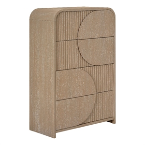 Furniture of America Tissen Wood Dovetail 4-Drawer Chest in Natural