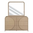 Furniture of America Tissen Wood Natural Dovetail 6-Drawer Dresser with Mirror