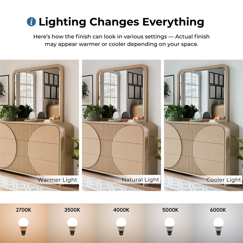 Furniture of America Tissen Wood Natural Dovetail 6-Drawer Dresser with Mirror