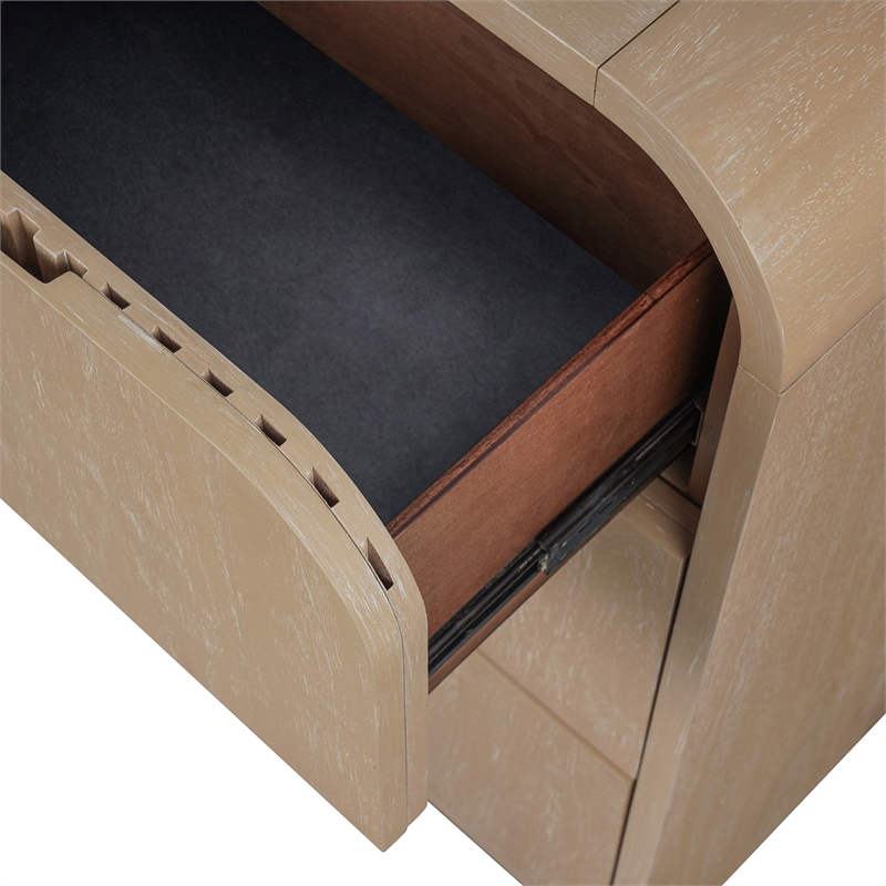 Furniture of America Tissen Wood Natural Dovetail 6-Drawer Dresser with Mirror