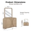Furniture of America Tissen Wood Natural Dovetail 6-Drawer Dresser with Mirror