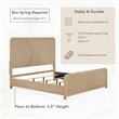 Furniture of America Tissen Rounded Edges Panel Wood King Bed in Natural