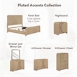 Furniture of America Tissen Rounded Edges Panel Wood King Bed in Natural