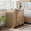 Furniture of America Tissen Natural Wood Dovetail 2-Drawer Nightstand with USBs