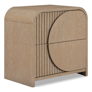 Furniture of America Tissen Natural Wood Dovetail 2-Drawer Nightstand with USBs