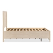 Furniture of America Don Wood and Metal Panel King Bed in Light Oak