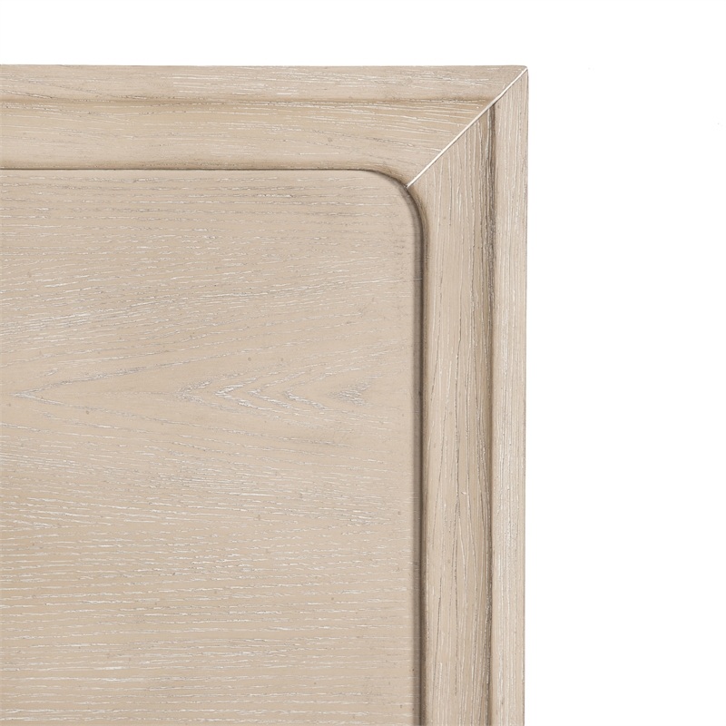 Furniture of America Don Wood and Metal Panel King Bed in Light Oak