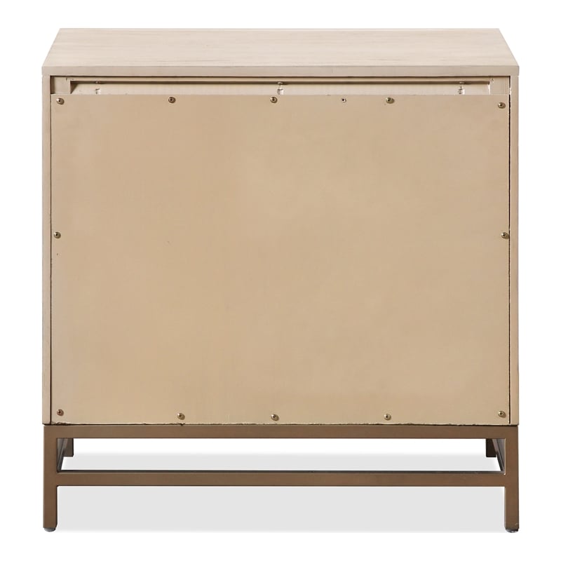 Furniture of America Don Wood 2-Drawer Nightstand in Light Oak
