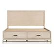 Furniture of America Don Wood and Metal Panel Queen Bed in Light Oak