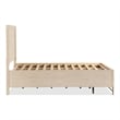 Furniture of America Don Wood and Metal Panel Queen Bed in Light Oak