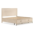 Furniture of America Don Wood and Metal Panel Queen Bed in Light Oak