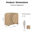 Furniture of America Tissen Wood King 3-Piece Bedroom Set in Natural