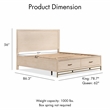 Furniture of America Don Wood Queen 3-Piece Bedroom Set in Light Oak
