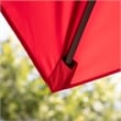 Furniture of America Harrell Polyester 10' Double Top Square Umbrella in Red