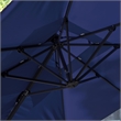 Furniture of America Maynard Polyester 8' Double Top Square Umbrella in Blue