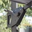Furniture of America Maynard Polyester 8' Double Top Square Umbrella in Gray