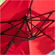 Furniture of America Maynard Polyester 8' Double Top Square Umbrella in Red