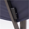 Furniture of America Vauren Fabric 10' Double Top Round Blue Umbrella with LED