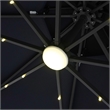 Furniture of America Vauren Fabric 10' Double Top Round Blue Umbrella with LED