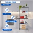 Furniture of America Nigel Metal 5-Tier Wire Shelving Rack in Black